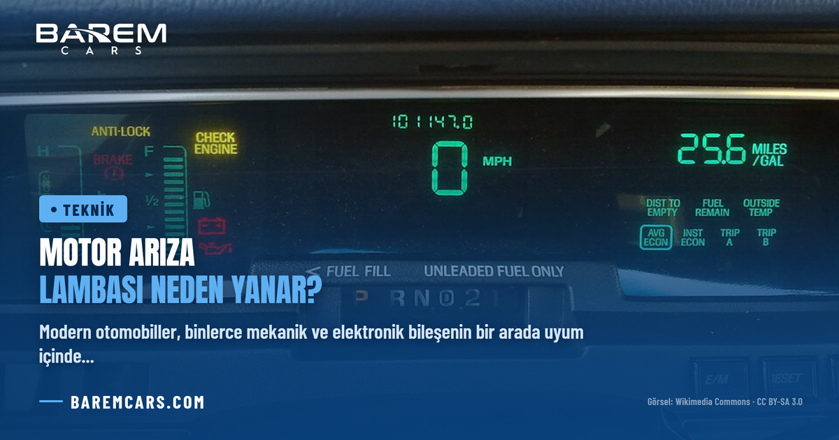 Motor Arıza Lambası Neden Yanar? Gösterge Panelindeki İkaz Işıkları ve Çözümleri